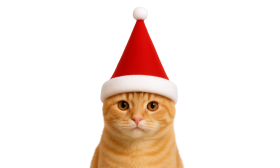 Chapéu de Natal clássico vermelho e branco para cães e gatos, design elástico, ideal para fotos festivas e disfarces.